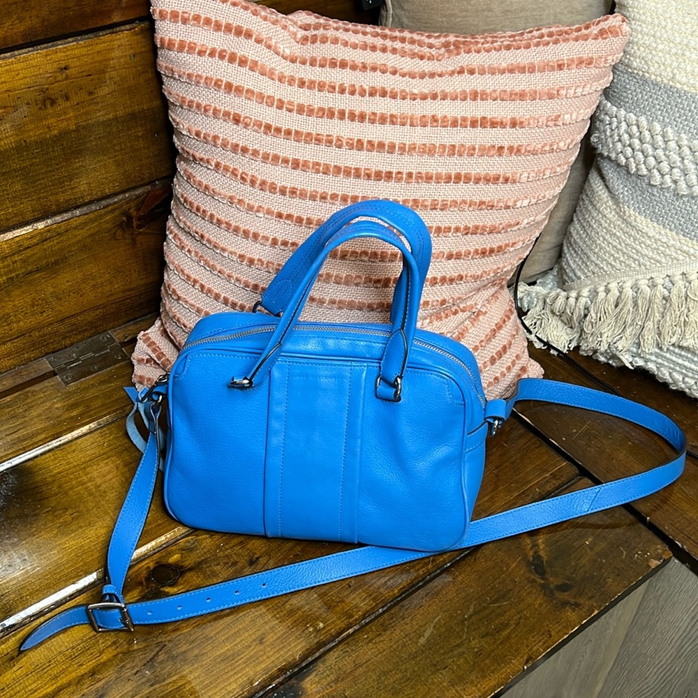 Aimee Kestenberg Blue Leather Crossbody‎ Bag- OS